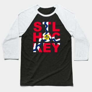 STL HOCKEY Flag Baseball T-Shirt